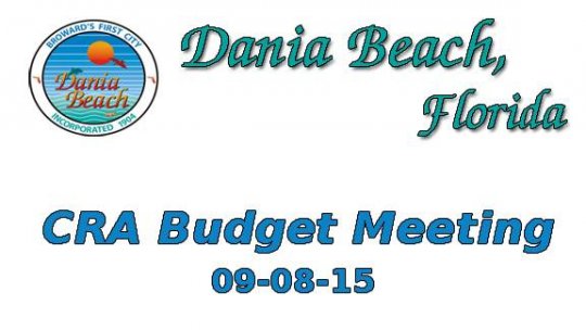 09-08-2015 CRA Budget Meeting
