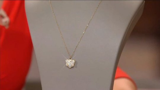 Judith Ripka 14K Gold Diamond Heart Necklace on QVC