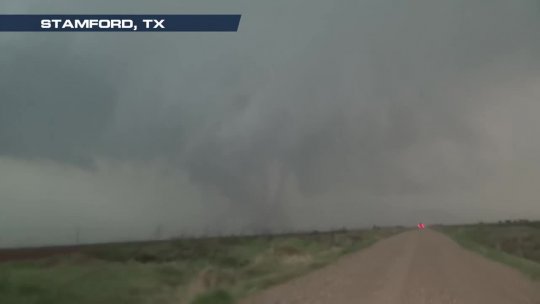 Powerful Tornado Hits Stamford, TX
