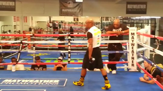Training at the Mayweather Boxing Club